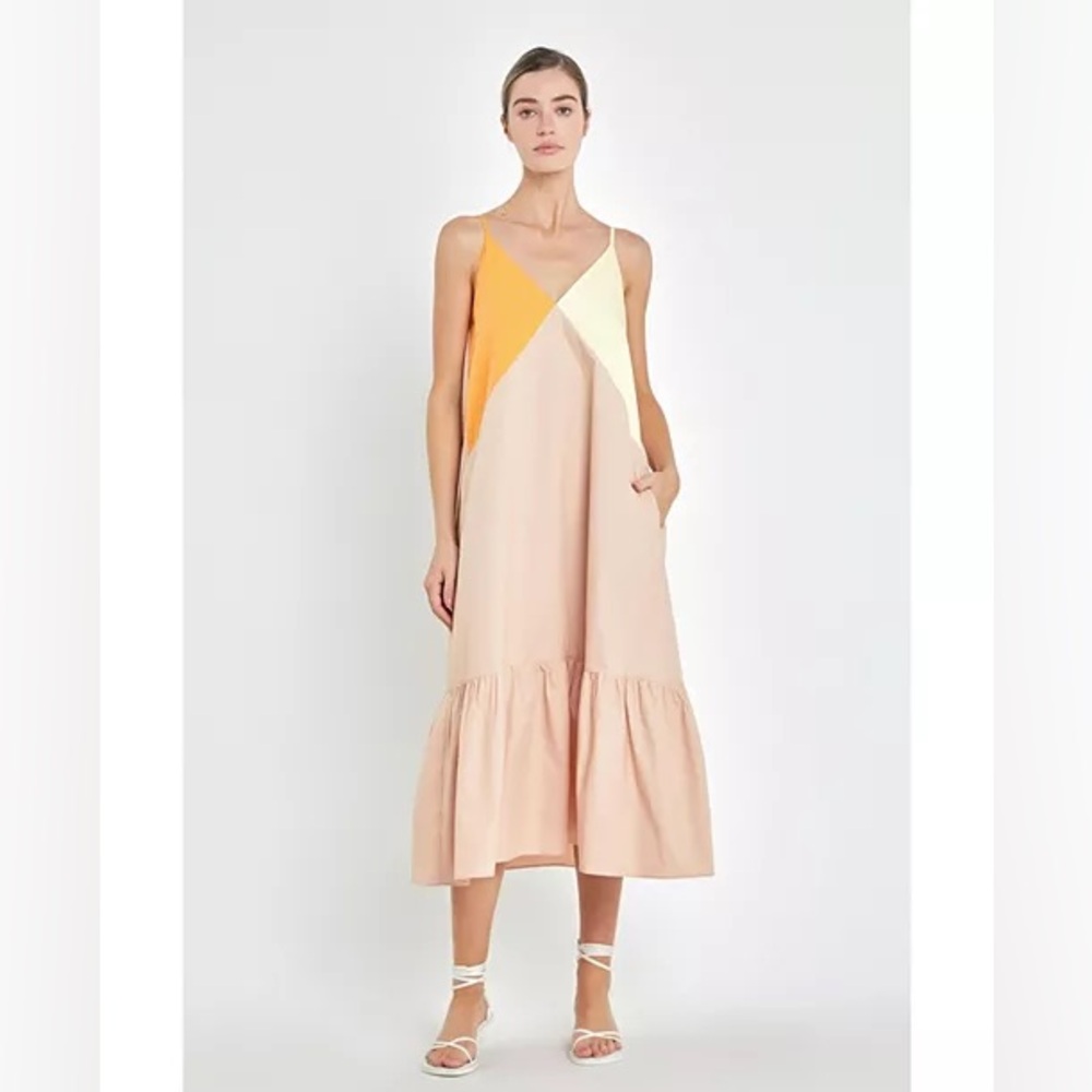 English Factory Colorblock Maxi Dress Small NWT Nordstrom